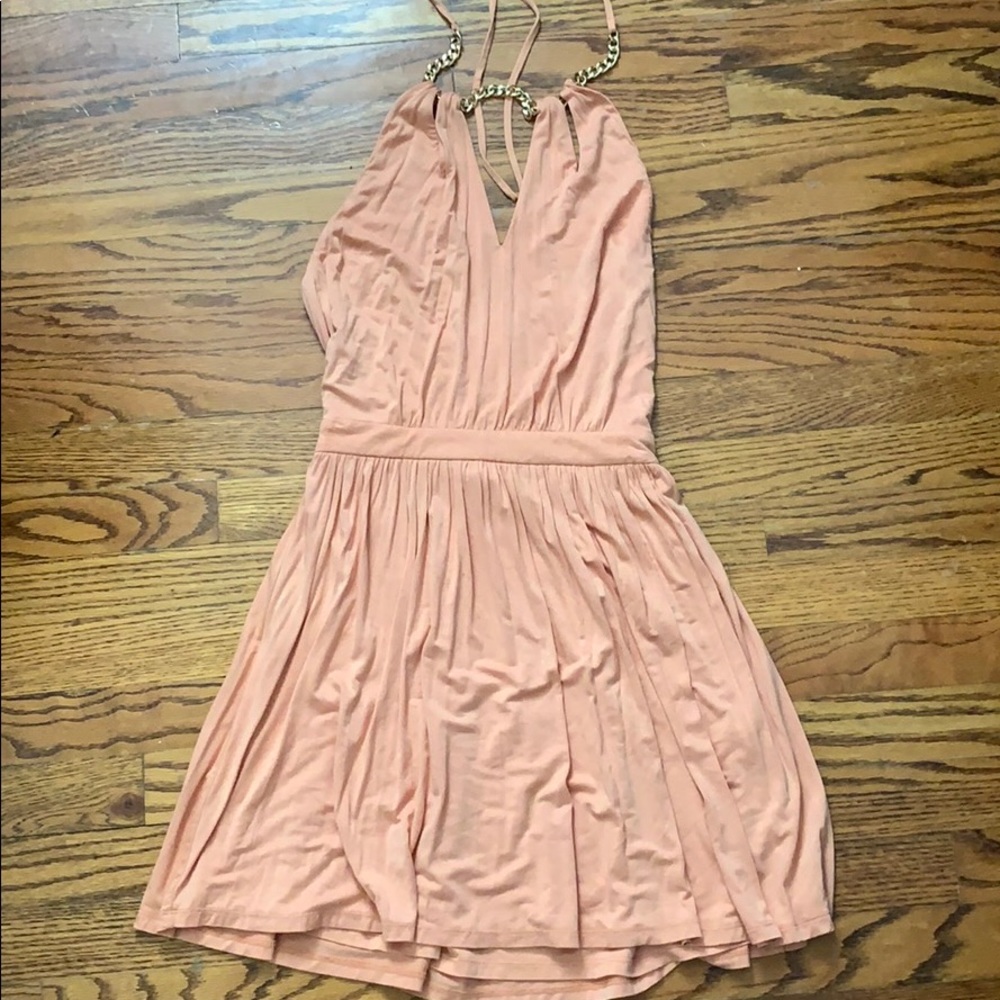 Peach bebe dress